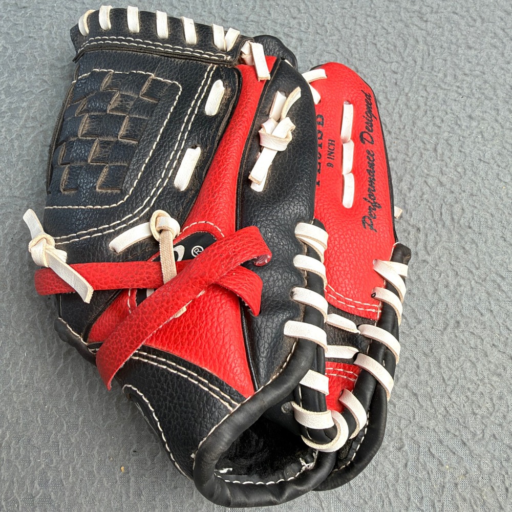 Rawlings Players Series 9 Inch Baseball Glove Black Red Basket Web PL91SB